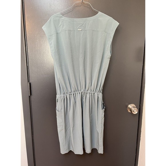 Prana Dress Women’s Medium Drawstring Waist Silky Adjustable Sleeveless - Picture 6 of 8